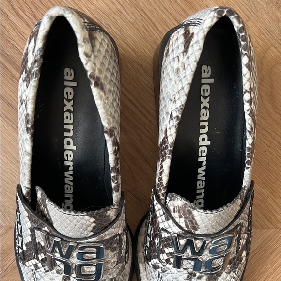 Alexander Wang leather snakeskin print loafers - 37 - Picture 4 of 15